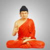 Gautam Buddha Sculpture 24 Inches - Multicolour