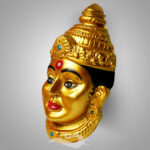 8-inch Devi Mukhvta sculpture in gold color