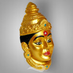 8-inch Devi Mukhvta sculpture in gold color