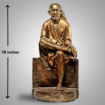 Handcrafted Shree Saibaba sculpture in copper