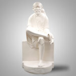 Handcrafted Shree Saibaba sculpture in white