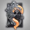 Krishna Wall Mural - Black & White