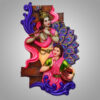 Radha Krishna Wall Mural - Multicolour