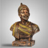 Chatrapati Shivaji maharaj sculpture (half body) - Copper