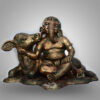 13 Inches Cow balganesha - Copper